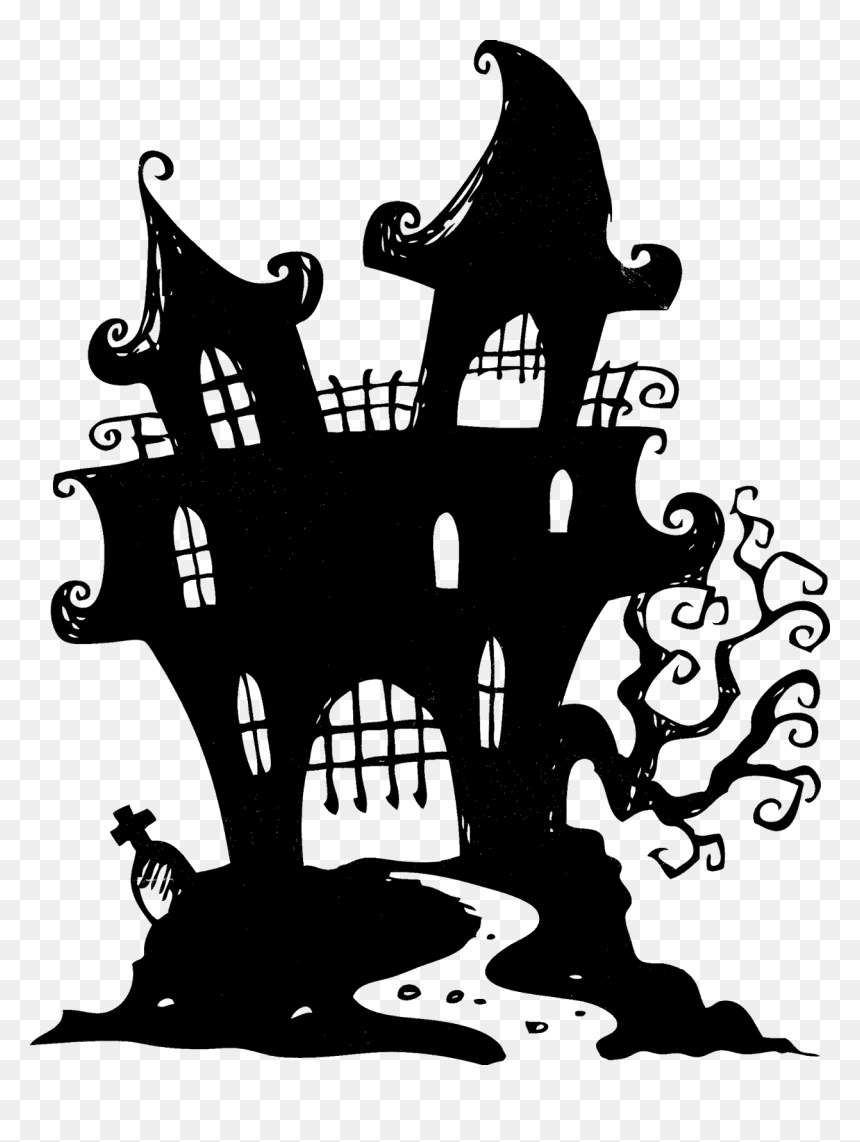 Sisters - Simple Drawing For Halloween, HD Png Download - haunted png