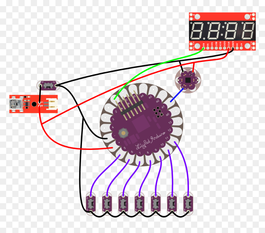 D&d Gauntlet Circuit - Lilypad Based D&d Dice Gauntlet, HD Png Download - dnd dice png