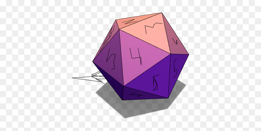 3d Design By Blu Plays Apr 6, - Triangle, HD Png Download - dnd dice png