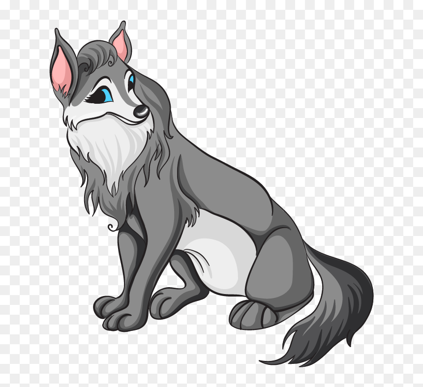 How To Draw A Mother Wolf From The Forest Friends - Wolf Cartoon Png, Transparent Png - wolf art png