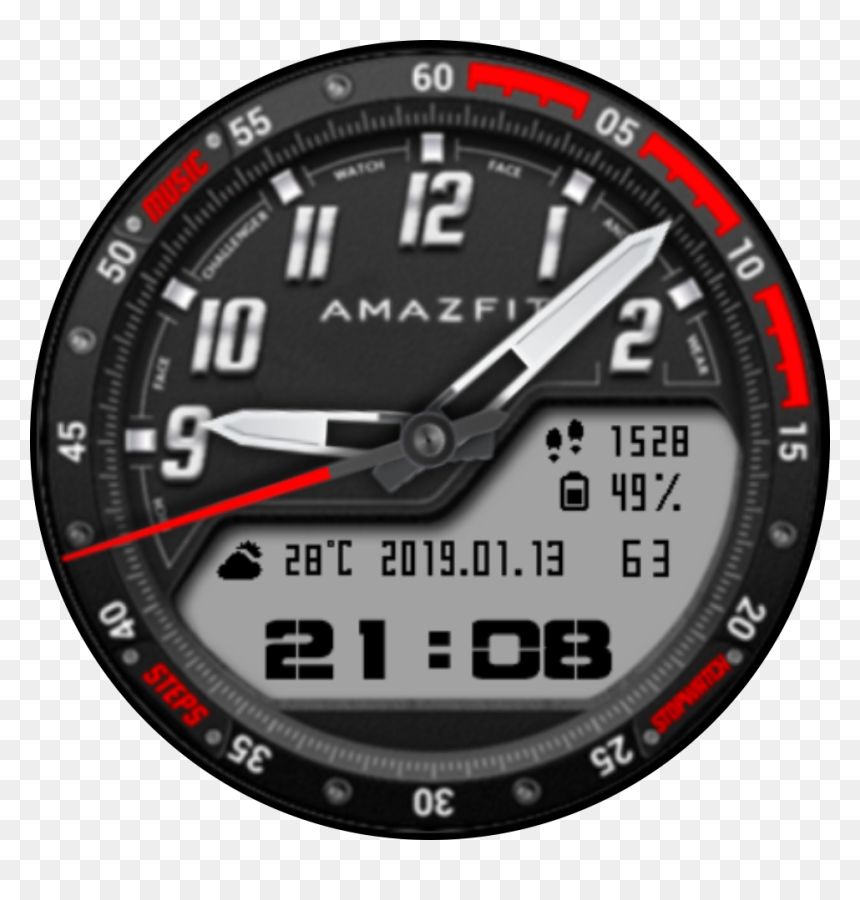 Amazfit Dual Red X - Challenger Watch Face, HD Png Download - red x.png