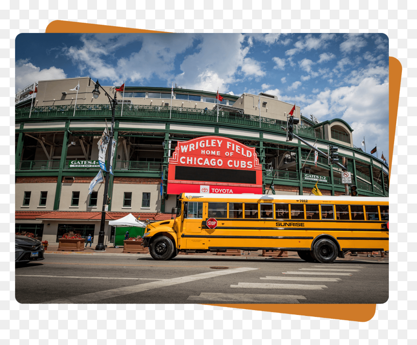 Wrigley Field, HD Png Download - charter bus png