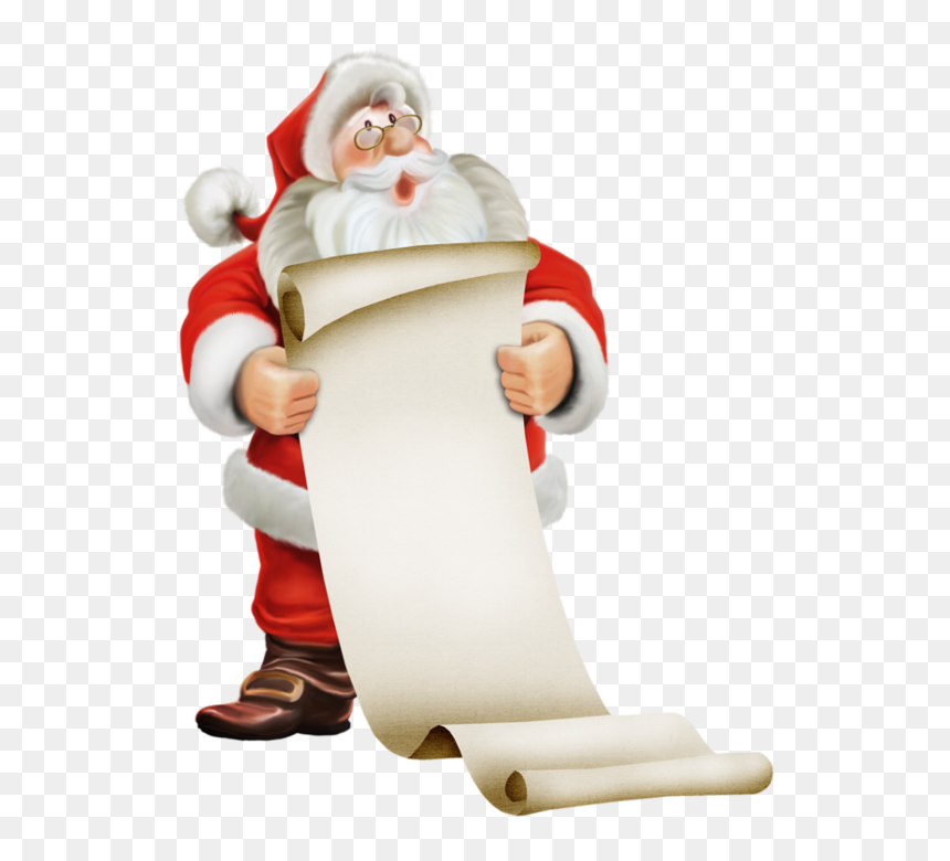 Image Du Blog Zezete2 - Santa With List Clipart Free, HD Png Download - santa .png