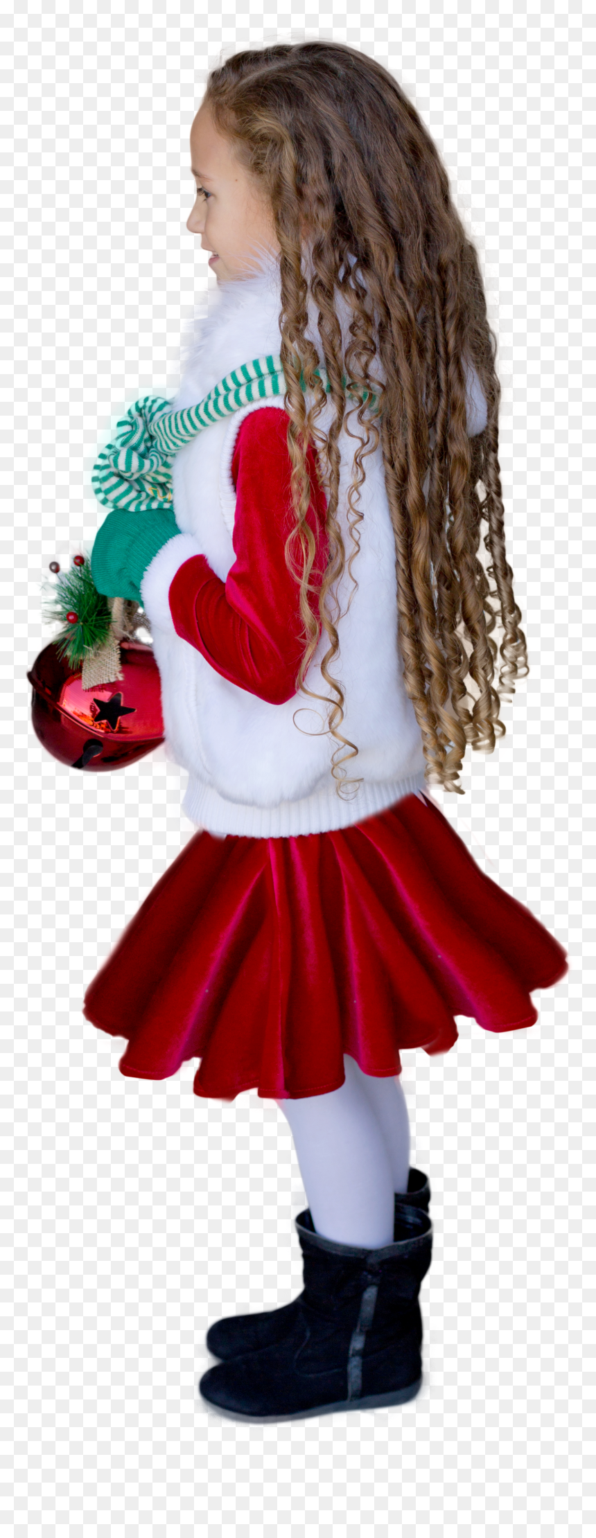 Png Little Girl, Transparent Png - santa .png