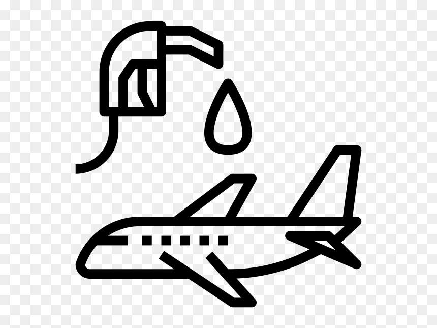 Transparent Gasoline Pump Clipart - Clipart Black And White Aeroplane Landing, HD Png Download - stamp outline png