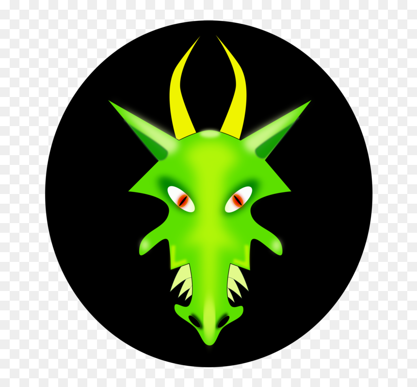 Transparent Dragon Face Png - Logo Green Dragon Circle, Png Download - blog icons png