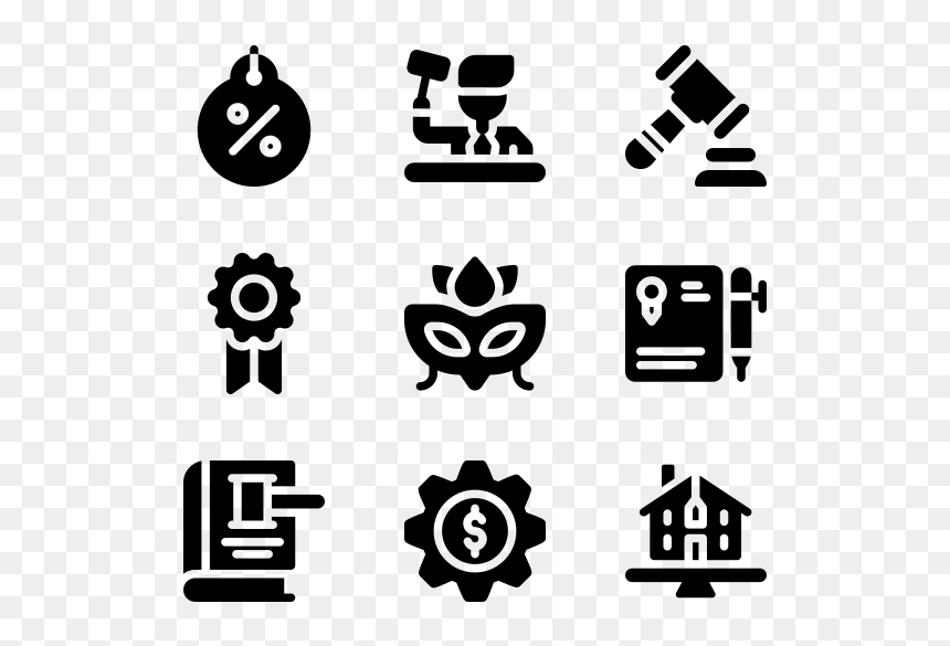 Texas Icons Png, Transparent Png - auction png