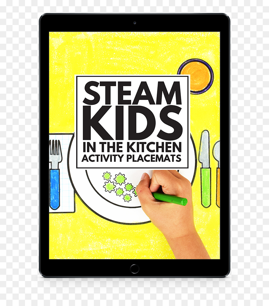 Steam Kids In The Kitchen Activity Placemats Ipad Transparent, HD Png Download - steam png transparent
