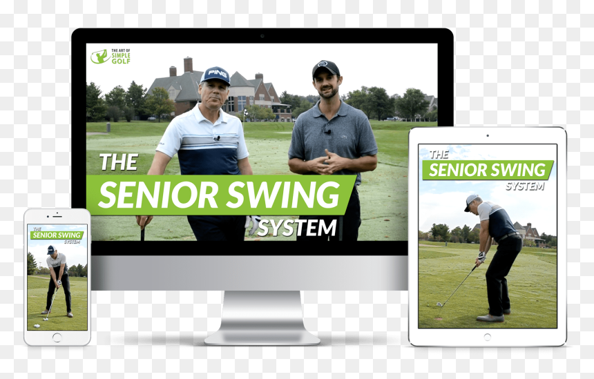 Simple Senior Swing System - Simple Senior Swing, HD Png Download - golf swing png