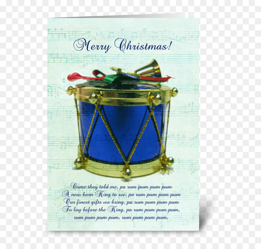 Blue Drum Greeting Card - Dholak, HD Png Download - tambora png