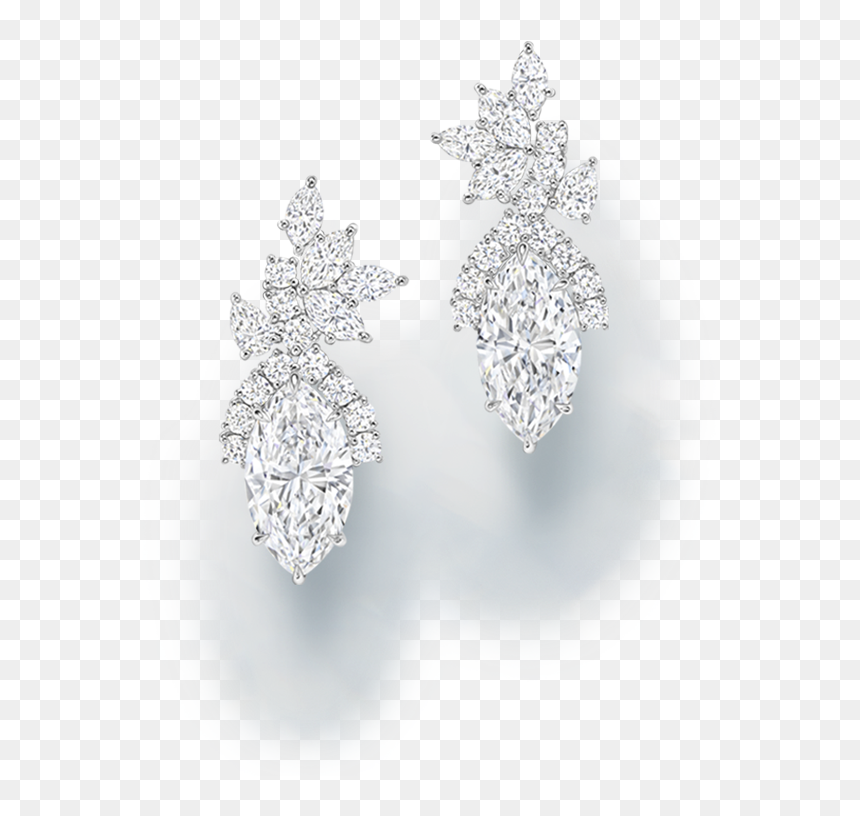 Transparent Diamond Earring Clipart - Earrings, HD Png Download - diamond earrings png