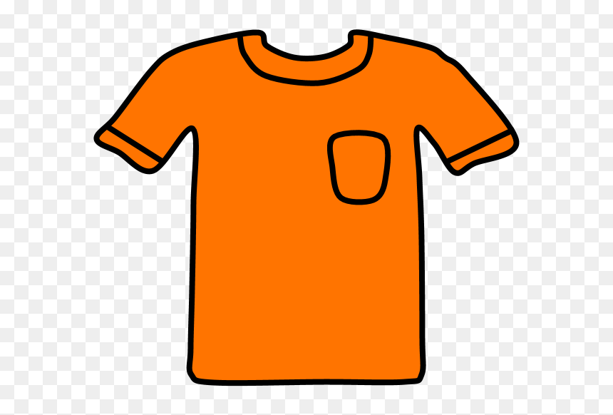 T-shirt, Pocket, Orange, HD Png Download - shirt pocket png