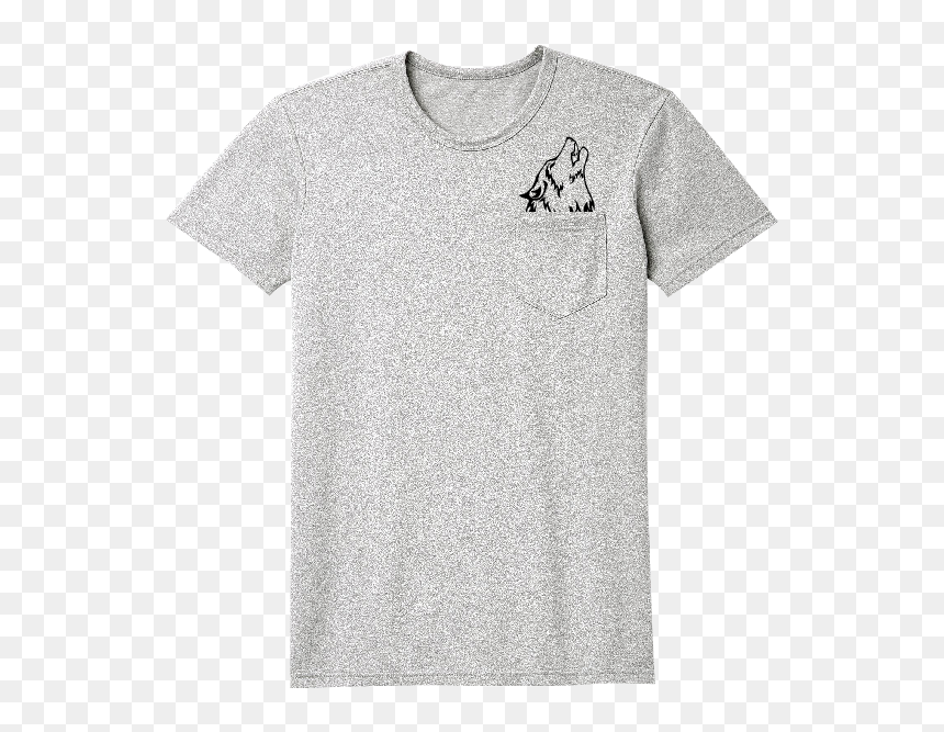 Wolf Grip Fall Line Grey Pocket Tee Oct26 - Left Chest Pocket Png, Transparent Png - shirt pocket png