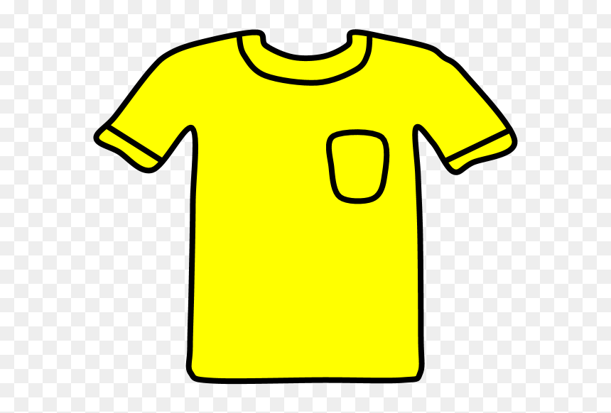 T-shirt, Pocket, Yellow - Active Shirt, HD Png Download - shirt pocket png