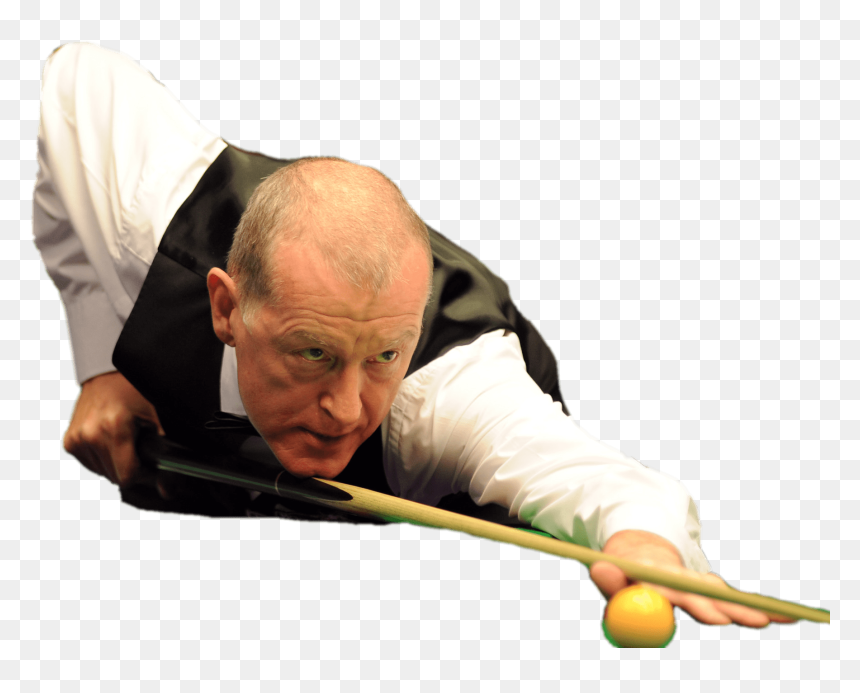 Steve Davis Playing - Person Playing Pool Png, Transparent Png - pool stick png