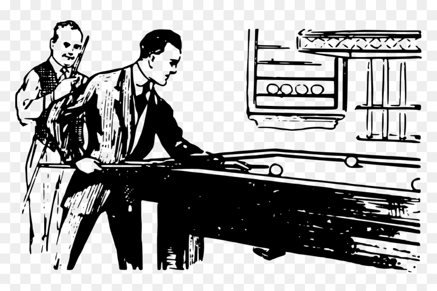 Human Behavior,angle,music - Clipart Collection Clipart Of Playing Pool, HD Png Download - pool stick png