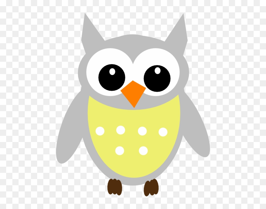 Yellow Owl How To Set Use Gray Clipart Wise Clip Art - Cute Owl Clipart No Background, HD Png Download - owl clip art png
