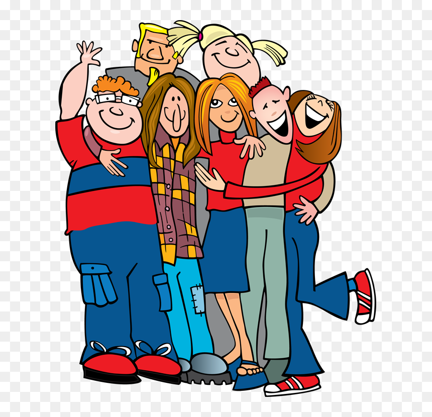 Group Hug Clipart - Group Hug Clipart Png, Transparent Png - hugging png