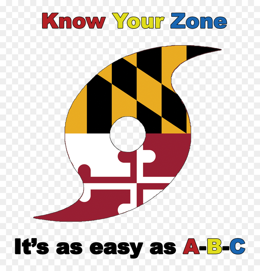Know Your Zone Icon - Maryland Hurricane Evacuation Routes, HD Png Download - emergency icon png