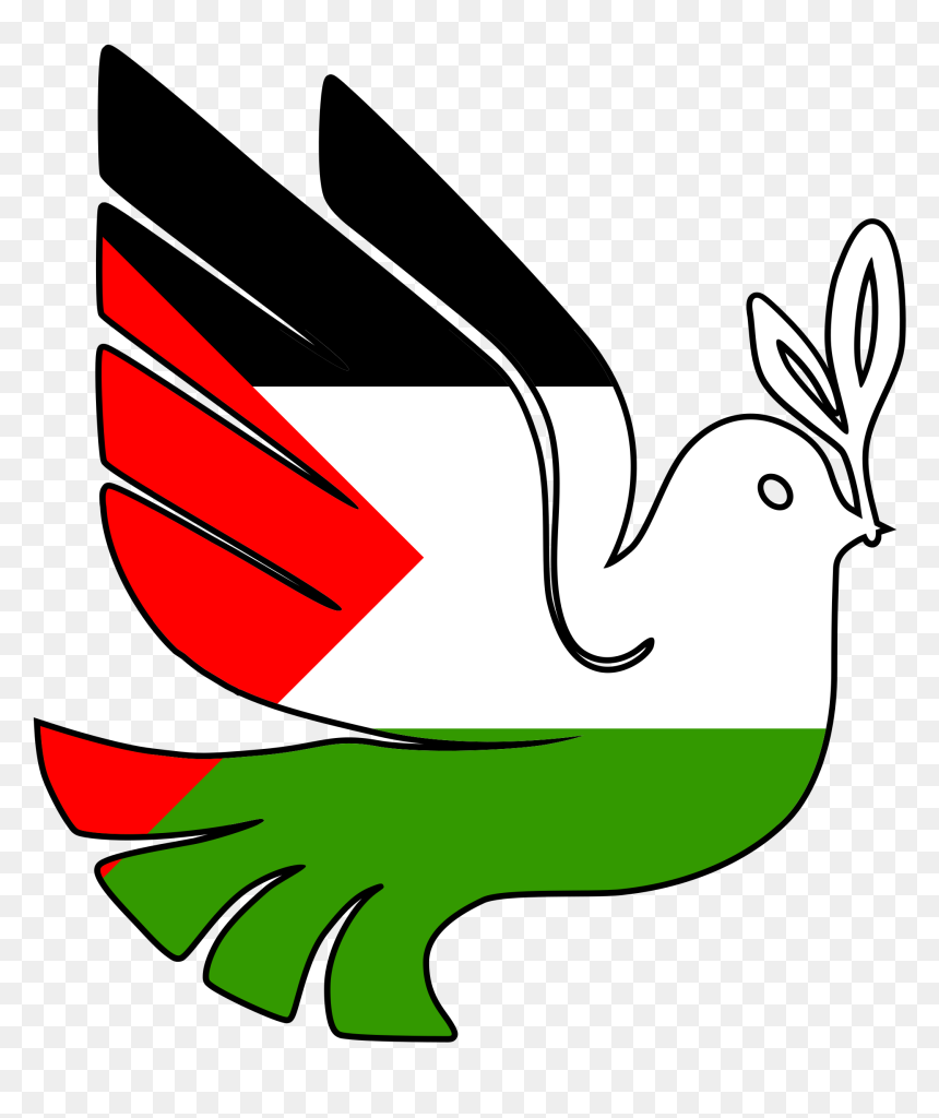 Civil War Clipart Dove Bird Peace - Palestine Clipart, HD Png Download - dove vector png