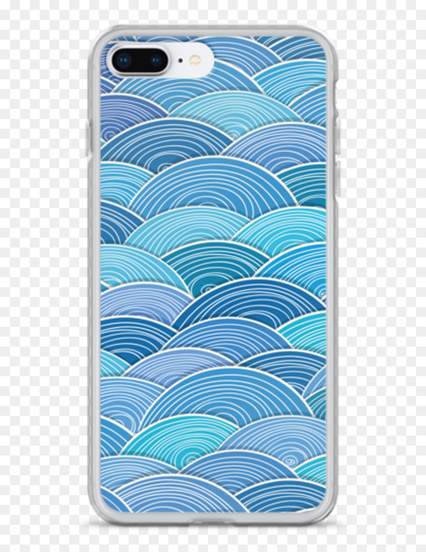 Blue Waves Iphone Case - Mobile Phone Case, HD Png Download - blue waves png