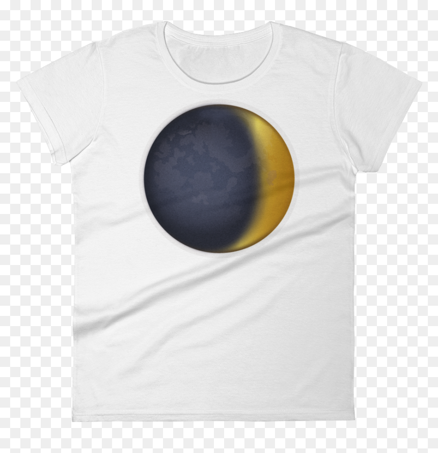 Womens Emoji Shirt Waxing Crescent Moon Just Emoji - Circle, HD Png Download - crescent moon emoji png