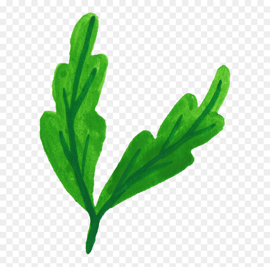 Transparent Shrub Silhouette Png - Leaf Png Watercolor, Png Download - shrub silhouette png