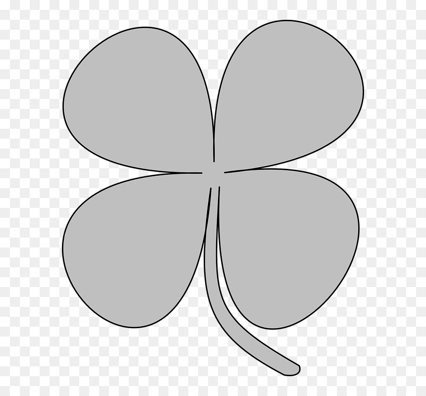 Shamrock, Clover, Four-leaf Clover, Lucky, Luck - Štvorlístok Obrázok, HD Png Download - shamrock outline png