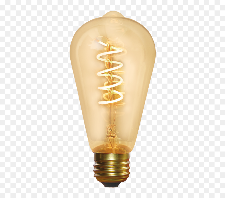 Industville Vintage St64 Spiral Led Edison Bulb Light - Incandescent Light Bulb, HD Png Download - edison bulb png