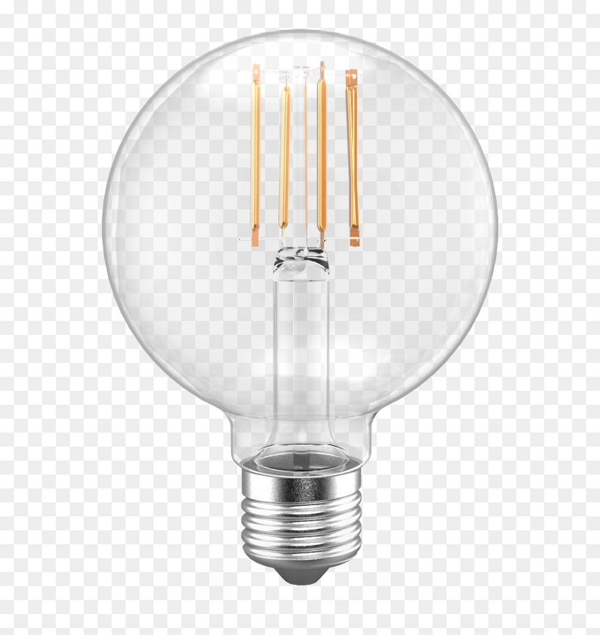 Ledone G25 Clear Lens Filament Bulb, - Incandescent Light Bulb, HD Png Download - edison bulb png