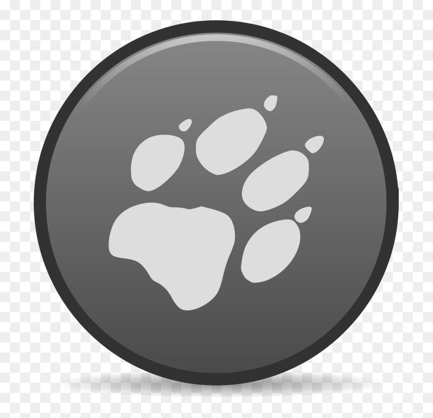 Circle,black And White,paw - Jack Wolfskin, HD Png Download - white paw png