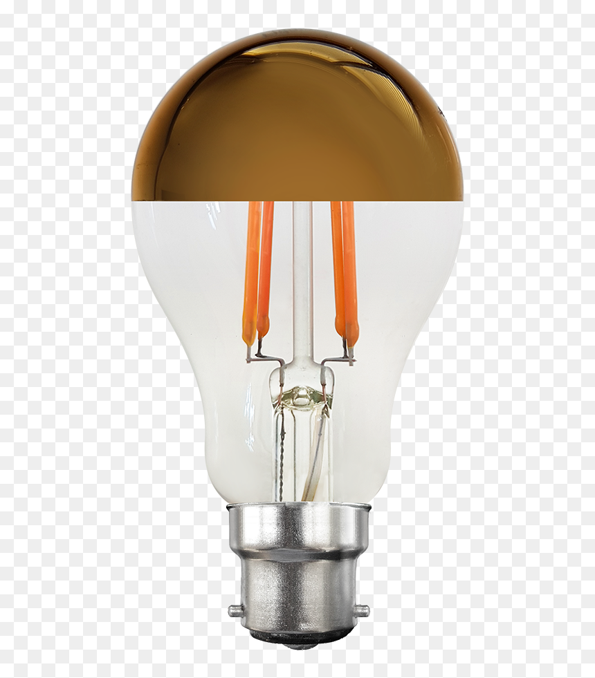 E27 Led Filament Bulb With Gold Cover, HD Png Download - edison bulb png
