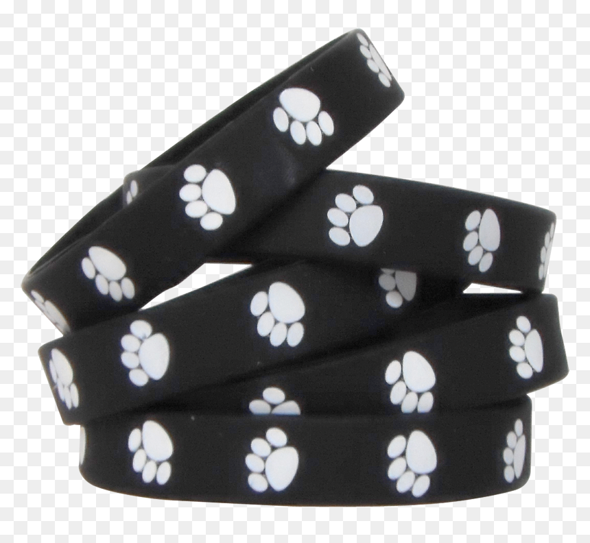 Paw Print Wristbands, HD Png Download - white paw png