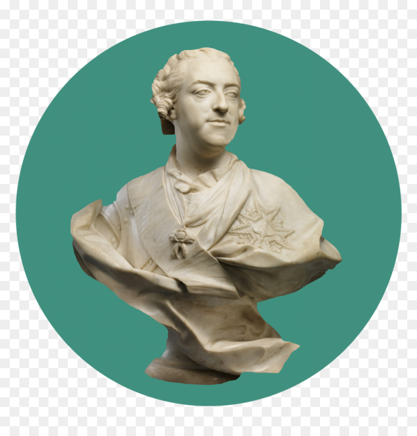 The Colors Used In The Background Of These Marble Busts - Statue King Louis Xv, HD Png Download - marble bust png