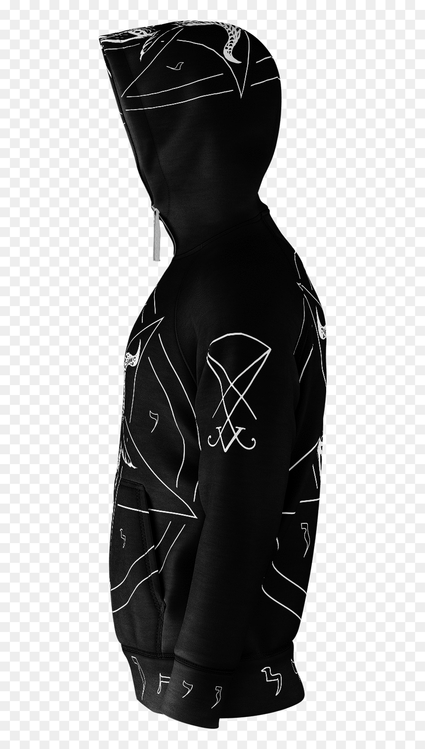 Satanist Baphomet Pentagram Sigil Of Lucifer Hoodie - Day Dress, HD Png Download - sigil of lucifer png