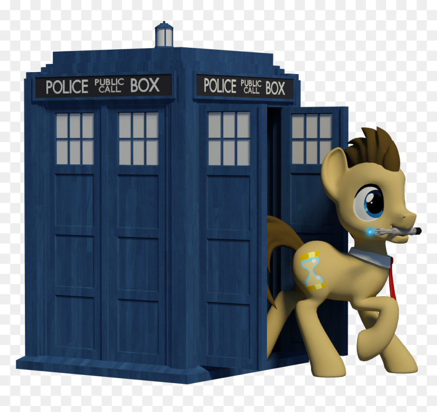 Picture Black And White D Artist Clawed - Doctor Whooves Tardis, HD Png Download - doctor who tardis png
