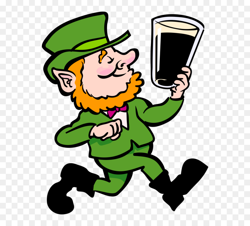 Vector Illustration Of St Patrick"s Day Irish Leprechaun, HD Png Download - leprechaun beard png