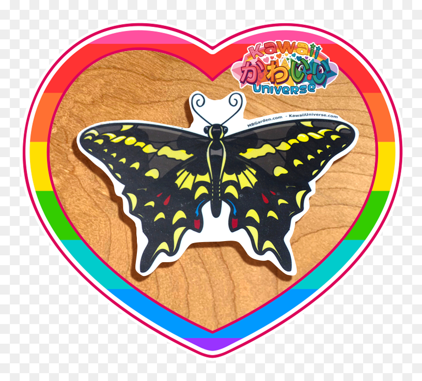 Kawaii Universe Cute Schaus Swallowtail Butterfly Sticker - Kawaii Ginger And Wasabi, HD Png Download - cute butterfly png