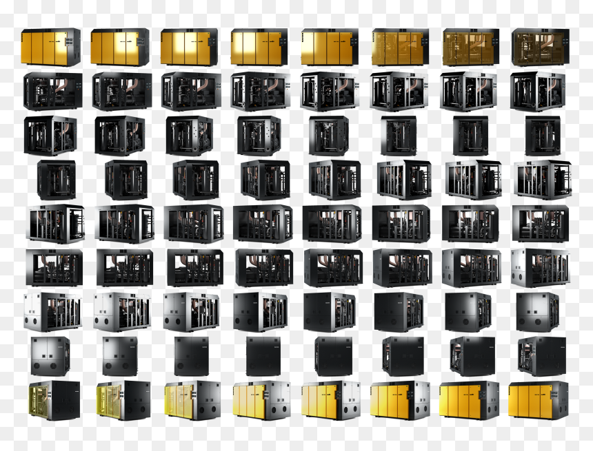 Industrial Rotary Screw Air Compressors From 25 To - Aerial Photography, HD Png Download - rotary phone png
