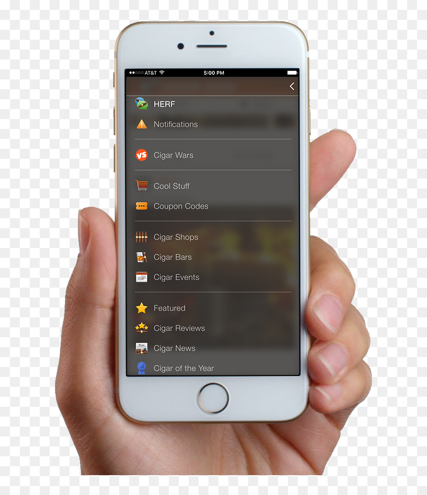The Best Cigar App - Iphone Glass Broken Png, Transparent Png - holding iphone png