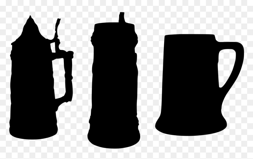 Beer Mug Silhouette Png, Transparent Png - beer silhouette png