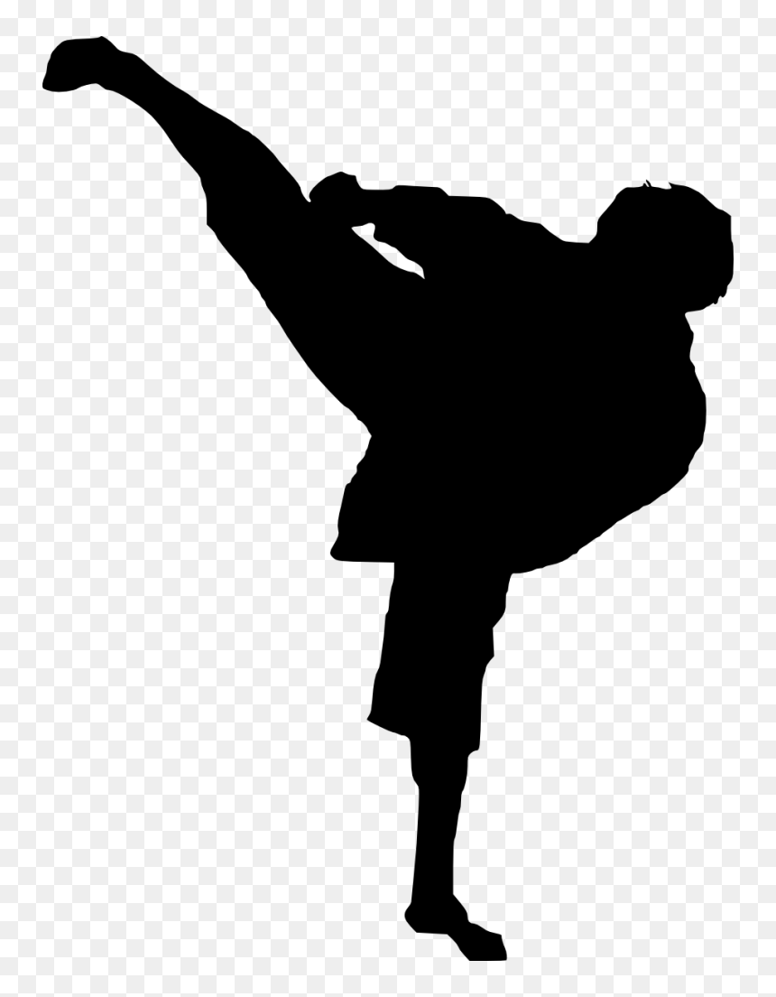 Karate Silhouette Png, Transparent Png - karate silhouette png