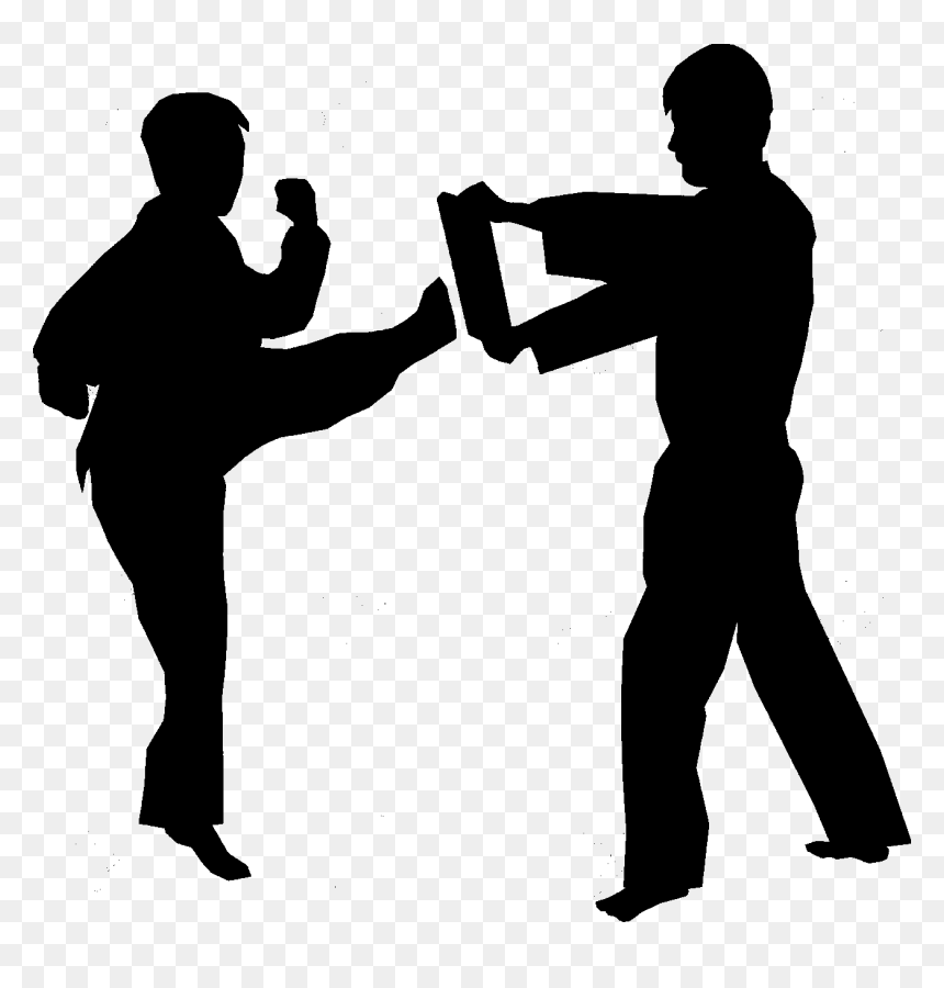 Transparent Karate Silhouette Png - Clipart Karate Breaking Board, Png Download - karate silhouette png