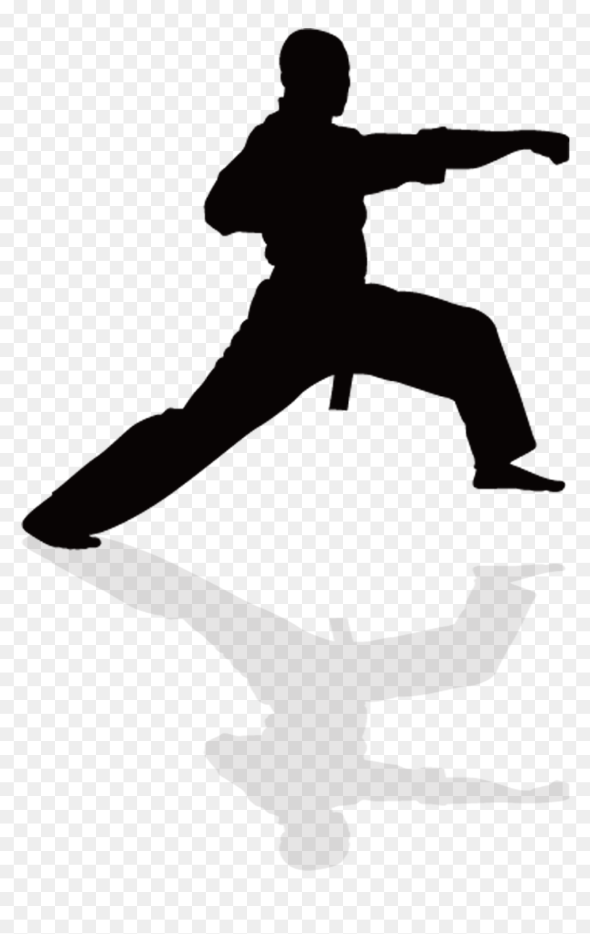Taekwondo Topper Karate- - Kung Fu Silhouette Png, Transparent Png - karate silhouette png