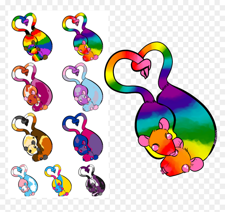 Lgbt Pride Rat Couple, HD Png Download - society6 logo png