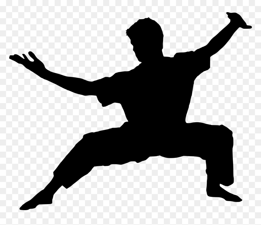 Baguazhang - Kung Fu Silhouette Png, Transparent Png - karate silhouette png