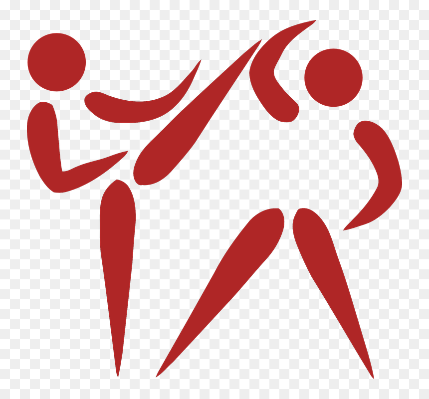 Thai Boxing, Kick, Martial Arts, Karate, Silhouette - Olympic Martial Arts, HD Png Download - karate silhouette png