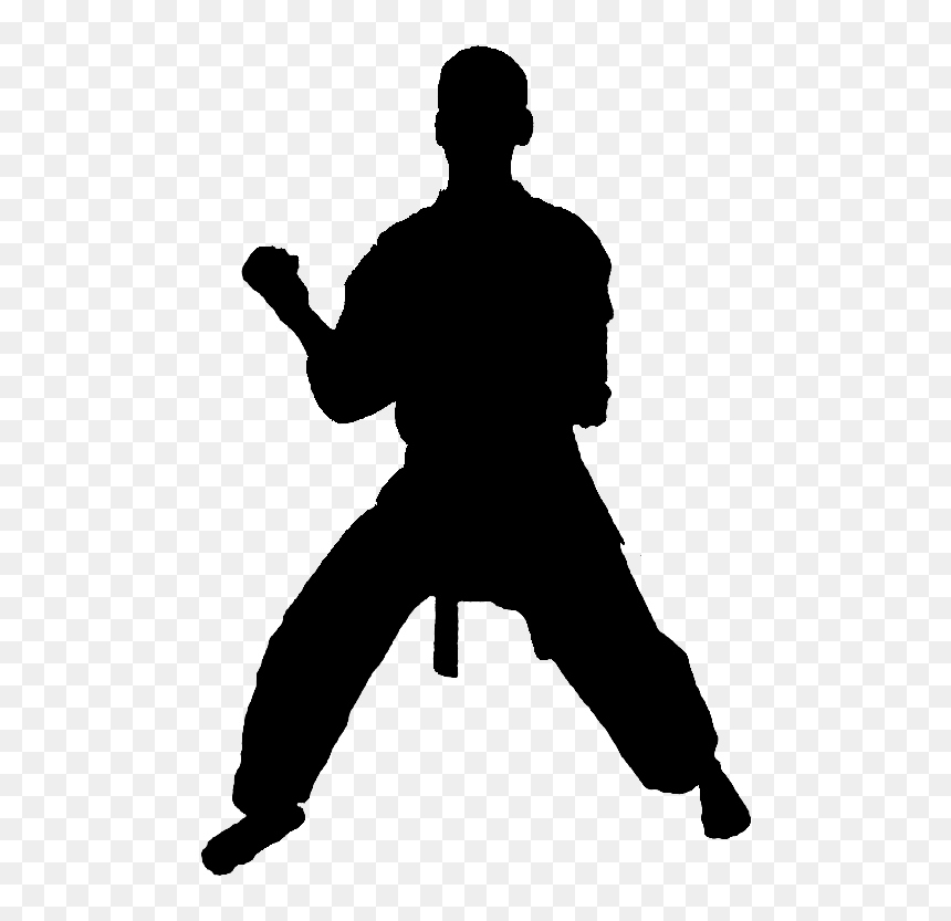 Clip Art Taekwondo Silhouette Illustration Karate - Man Walking Clipart, HD Png Download - karate silhouette png