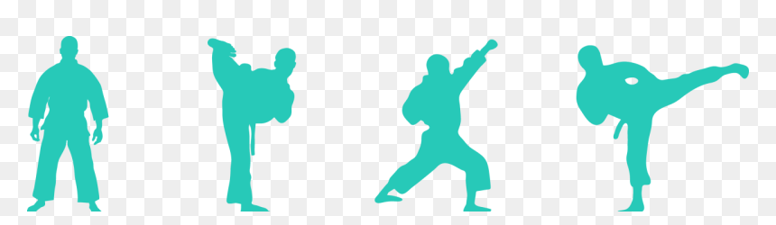Oss Karate Silhouette, HD Png Download - karate silhouette png