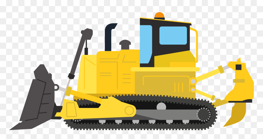 Architectural Engineering Euclidean Vector - Bulldozer Truck Clipart Png, Transparent Png - construction silhouette png